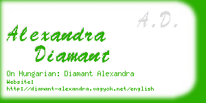 alexandra diamant business card